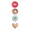 3D Flower & Heart Pattern Roll Stickers DIY-B031-05-5
