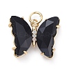 Brass Micro Pave Clear Cubic Zirconia Pendant ZIRC-P079-B02-10-1