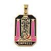 Ion Plating(IP) 304 Stainless Steel Enamel Pendants STAS-Q003-01G-010-1