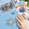  48Pcs 6 Style Brass Adjustable Ring Components DIY-NB0008-18-3