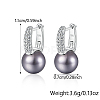 Rhodium Plated 925 Sterling Silver Hoop Earrings LE0614-1-2