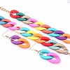 Acrylic Curb Chain Chain Necklaces & Dangle Earrings & Bracelets Sets FS-WGA399B-02-3