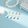 4 Pairs 4 Style Glass Seed Braided Flower Dangle Earrings EJEW-JE05022-2