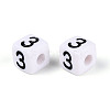 Opaque Acrylic European Large Hole Beads SACR-N020-01B-04-3