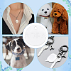 30Pcs Blank Double-sided Heat Transfer Aluminium Pendants DIY-BC0012-89B-6