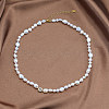 925 Sterling Silver with Natural Pearls Beads Necklaces NJEW-Z030-09G-2