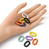 10Pcs Spray Painted Alloy Spring Gate Rings FIND-YW0001-75-5