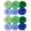 18Pcs 6 Colors DIY Wool Roving DIY-SP0005-80B-1
