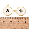 Brass Enamel Pendants KK-CJC12A6-01D-G-3