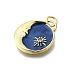 Brass Micro Pave Cubic Zirconia Pendants KK-V010-06G-01-2