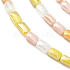 Gradient Color Electroplate Glass Bead Strands GLAA-E042-01C-3