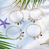 4Pcs 2 Styles 304 Stainless Steel Charm Bangles for Women BJEW-UN00031-2