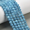 Natural Dyed Yellow Jade Gemstone Bead Strands G-R271-6mm-Y05-1
