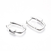 Brass Micro Pave Clear Cubic Zirconia Huggie Hoop Earring EJEW-T046-15P-NF-4