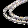 Electroplate Transparent Glass Beads Strands GLAA-C029-02A-09-4