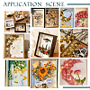 Wood with Paper Dried Flower Photo Frame AJEW-WH0314-109A-5