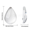 Transparent Teardrop Glass Cabochons GGLA-R024-14x10-2