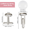 DIY Blank Dome Cufflinks Making Kits DIY-HY0001-80-2