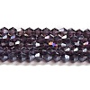 Transparent Electroplate Glass Beads Strands EGLA-A039-T6mm-B04-1