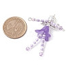 Glass Seed & Acrylic Pearl Beaded Big Pendants PALLOY-MZ00194-04-2