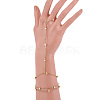4Pcs Brass Satellite Chains Finger Ring Bracelets BJEW-HY0001-05G-1