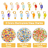 DICOSMETIC 300Pcs 3 Colors Electroplate Glass Charms FIND-DC0001-77-4