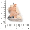Flocking Opaque Resin Pendants FIND-E060-01B-3