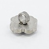 304 Stainless Steel Clover Slide Charms STAS-I022-03-2