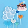 Heart Shape Food Grade Silicone Lollipop Molds DIY-D069-17-1