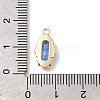 Brass Glass Charms LS-KK-U061-10G-02-3