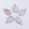 Natural Rose Quartz Massage Pendants G-R413-12-1