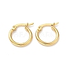 PVD Vacuum Plating 201 Stainless Steel Hoop Earrings for Women LS-EJEW-G260-02E-G-1