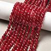 Dyed Natural White Jade Round Beads Strands X-G-E311-4mm-03-1