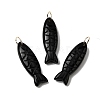Natural Obsidian Carved Pendants G-G314-01G-07-1