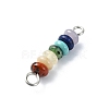 7 Chakra Gemstone Beaded Connector Charms PALLOY-JF02531-01-4