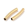 Brass Curved Tube Beads KK-H503-04G-02-2