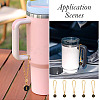 5Pcs 5 Style Flat Round with Letter Alloy Enamel Wine Glass Charms HJEW-TA0001-18-6