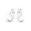 Silver Color Plated Alloy Letter Pendants LS-X-PALLOY-J718-01S-S-1