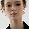 Teardrop Brass Stud Earring Findings KK-CN0003-40-5