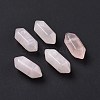 Natural Rose Quartz Double Terminal Pointed Pendants G-C007-02A-12-1