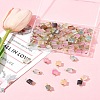 100Pcs Glitter Frosted Glass Cube Connector Charms PALLOY-FS00042-02-10