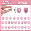 20Pcs Pink Cube Letter Silicone Beads 12x12x12mm Square Dice Alphabet Beads with 2mm Hole Spacer Loose Letter Beads for Bracelet Necklace Jewelry Making JX435I-2