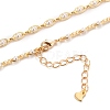 Glass Pearl Link Chain Necklaces NJEW-JN03203-2