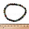 Natural Indian Agate Bead Stretch Bracelets BJEW-K212-A-010-3