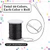 10 Rolls 10 Colors Waxed Nylon Cord DIY-WH0656-17A-2