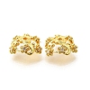 Flower Brass Bead Caps KK-V008-06G-2