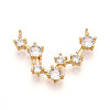 Brass Micro Pave Cubic Zirconia Pendants KK-N261-120H-G-1