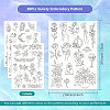 4 Sheets 11.6x8.2 Inch Stick and Stitch Embroidery Patterns DIY-WH0455-005-2