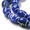 Blue Tibetan Style dZi Beads Strands TDZI-NH0001-C07-01-4