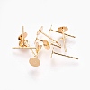 Brass Stud Earring Findings X-KK-T020-136G-1